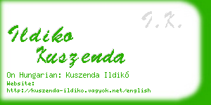 ildiko kuszenda business card