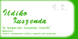 ildiko kuszenda business card